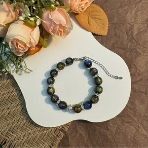 Mystic Blue-Green Beaded Bracelet